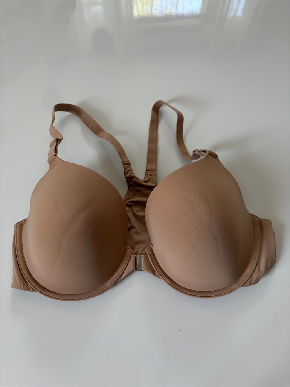 Soma Memorable Full Coverage Front Closure Racerback Bra in Tan 38C - Picture 4 of 8